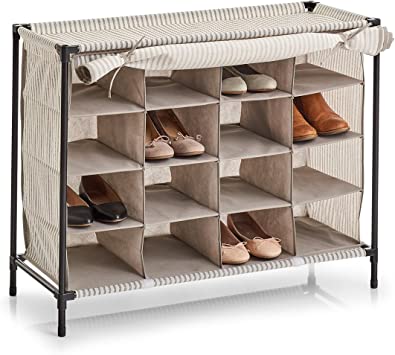 SCARPIERA 16 SCOMPARTI CM.81X35X66h SCARPE CABINA ARMADIO - Big House Shop